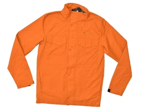 Nike Men's Regular Size S Orange Nylon Full Zip Windbreaker Jacket Pockets - Picture 1 of 8