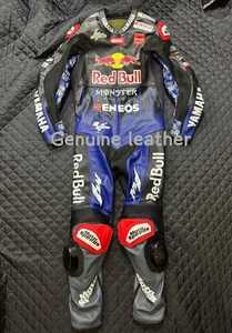 Yamaha Moto speed Motorbike Racing Protective real leather motorcycle Biker suit - Picture 1 of 4