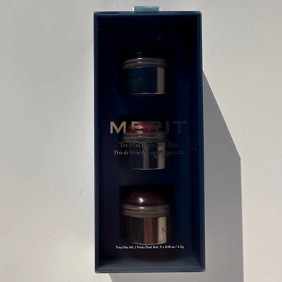 Merit The Mini Flush Balm Trio Cream Blush Set 3 x 4.5g Mood Stockholm Bespoke - Image 1 of 4