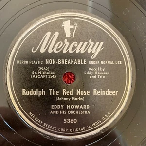 MERCURY 5360 Eddy Howard 78rpm 10" Rudolph the Red Nose Reindeer/My Last Goodbye - Picture 1 of 4
