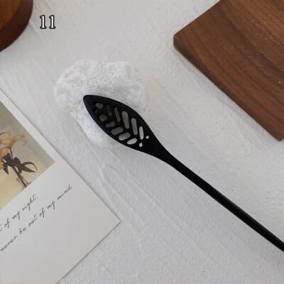 Garfo de cabelo feminino flor chinesa grampo de cabelo madeira metal borla longa feito à mão ~ - Imagem 1 de 4