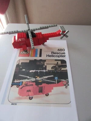 Lego vintage 480 Hélicoptère de pompier - Photo 1/3