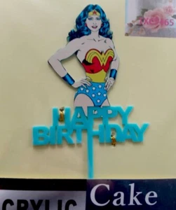 Wonder Woman Birthday Cake Topper FREE SHIPPING! - Picture 1 of 1