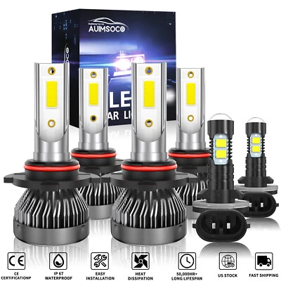 For Chevrolet Cavalier 1995 1996-1999 Combo LED Headlight+Fog Lights Bulbs Kit - Imagem 1 de 4