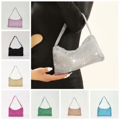 Evening Banquet Bag Glitter Shoulder Bag Mini Hand Bag Shiny Handbags Women
