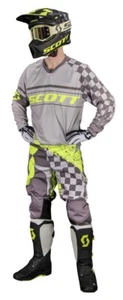 Taglia XL-36 Completo Maglia + Pantaloni Scott 350 Track Grigio Giallo Fluo - Imagen 1 de 8