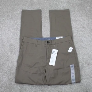 Old Navy Pants NWT Mens 33x32 Tan Ultimate Slim Built-In Flex Flat Front Chino - Picture 1 of 14