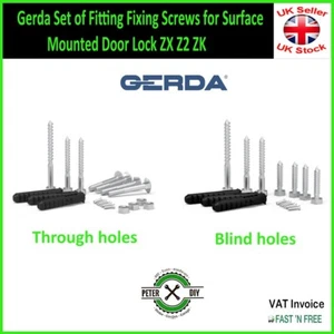 Gerda Set of Fitting Fixing Screws for Surface Mounted Door Lock ZX Z2 ZK - Picture 1 of 3