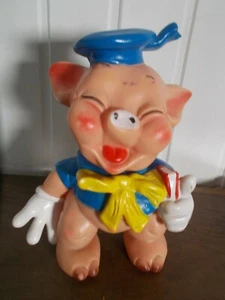Vintage alte Puppe NIF NIF 3 KLEINE SCHWEINCHEN 22cm DISNEY Logo Elefant LEDRA - Bild 1 von 6