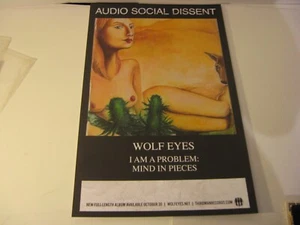 Audio Social Dissent Wolf Eyes Poster Original Promo 17x11 RARE PUNK 2016 P733 - Bild 1 von 1