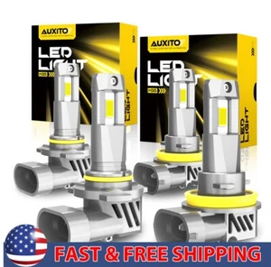 AUXITO H11 9005 LED 6500K Headlight Low Beam Bulbs Conversion Crystal White 2/4X - Picture 1 of 16