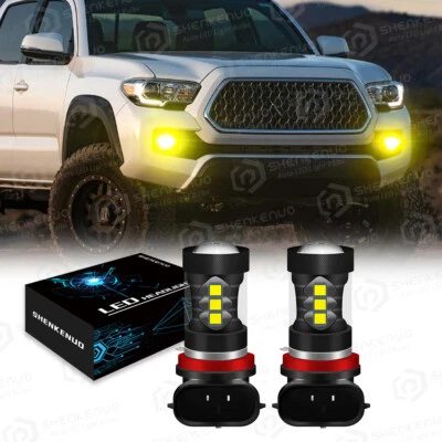 Lente proyector luz antiniebla amarilla 3000 k para Toyota Tacoma 2016-2021 H11 Foto 1 de 4