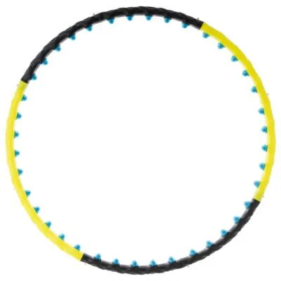 MAXXIVA Hula Hoop Reifen Schwarz Gelb Ø 108 cm Erwachsene Fitness 80 Magnete