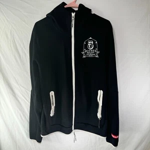 5 Points Los Angles Backpack Boys Zip Up Hoodie LA Cali Black White Mens Size L - Picture 1 of 17