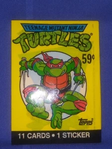 1989 TOPPS TEENAGE MUTANT NINJA TURTLES UNGEÖFFNET SEALED 12 CARD PACK! AUFKLEBER! - Bild 1 von 3