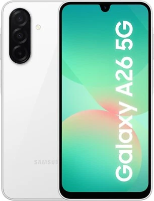 Samsung Galaxy A26 5G Nero 128GB Memoria 6GB Ram Display 6.7" Amoled 50Mpx WHITE - Immagine 1 di 4