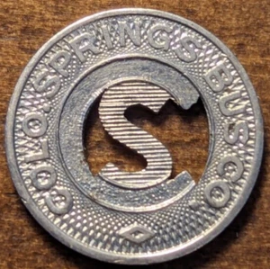 Token de tránsito CO de Colorado Springs Bus Co. bueno para una tarifa - Imagen 1 de 4