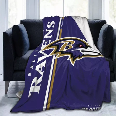 Baltimore Ravens Fans Soft Fleece Warm Throw Blanket for Couch Sofa Bed Chair Cover