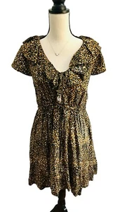 Neu mit Etikett Old Navy Leopard Damen Fit & Flare Kleid Größe: Medium - Bild 1 von 5