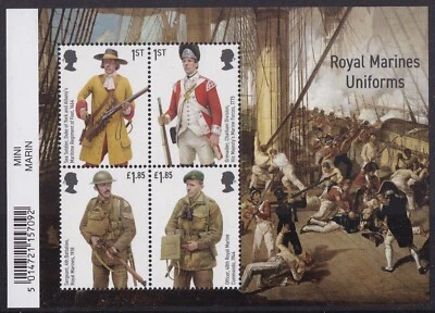 GB 4722 MS4722 Royal Marines Uniforms miniature sheet MNH 2022 - Image 1 of 4