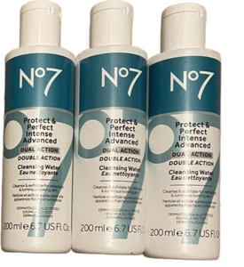 3pcs  No7 Protect & Perfect Intense Advanced Cleansing Water Size 200 mL 6.7 Oz - Picture 1 of 1