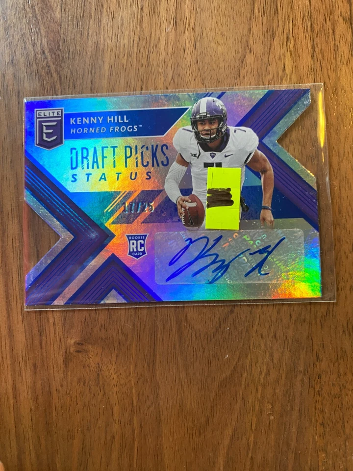A58,376 - 2018 Elite Draft Picks Auto Status Die Cut Blue #265 Kenny Hill/25 - Image 1 of 1