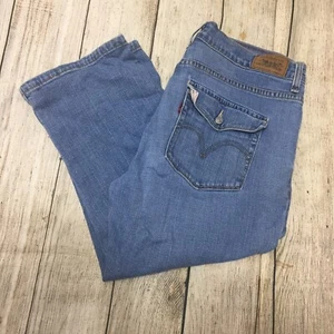 Levis 515 • Capri Blue Jeans Womens Stretch Denim • Size 12 - Picture 1 of 5