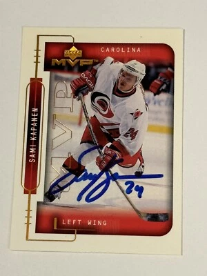 Sami Kapanen 1999-00 Upper Deck MVP Authentic Signed Autograph Auto Hurricanes - Image 1 of 3