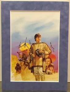 Dave Dorman STAR WARS ~ LUKE en TATUAJEOINE Gamuza Profesional Estampado Artístico Enmarañado - Imagen 1 de 1