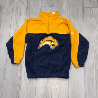 Buffalo Sabres Vintage NHL Reebok Half Zip Sweater Jacket (Size: YOUTH Small 8) - Image 1 of 4