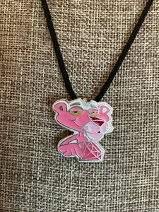 New Artisan Handmade Sterling Silver Pink Panther Pink Diamond Pendant Cord 22” - Picture 1 of 6