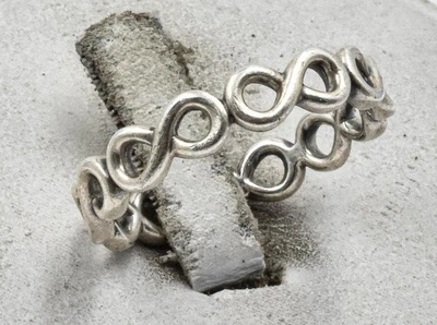 Authentic ALE PANDORA Sterling Silver Infinity Symbol eternity Band ring size 58 - Image 1 of 4