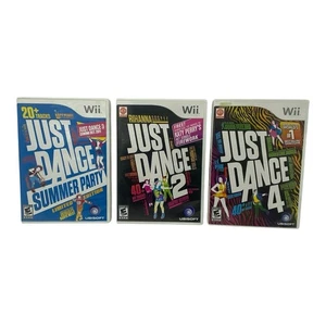 Just Dance 2, Just Dance 4 & Summer Party Nintendo Wii (3 Game Bundle) COMPLETE - Picture 1 of 3