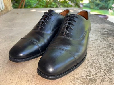 Church's Custom Grade Consul Last 73 Black Cap Toe Oxford Mens UK 7.5 F, US 8 D - Image 1 of 4
