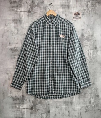 Wrangler Rugged Wear Green Check Shirt – Wrinkle Resist – Size L – 100% Cotton - Image 1 of 4