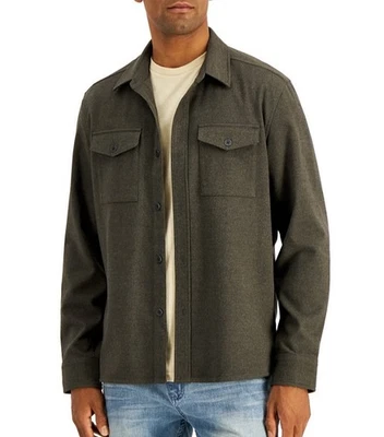 ALFANI Мужская рубашка регулярного покроя куртка размер XXL оливковый зеленый карман новый с Ярлыками - Изображение 1 из 4