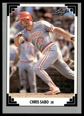 1991 Leaf Chris Sabo Cincinnati Reds #65 - Image 1 of 2