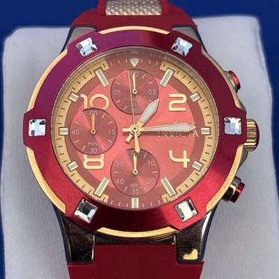 Invicta 24194 Women’s Rose Gold Red Silicone Chronograph Watch – New (no Box) - Image 1 of 4
