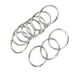 12 Pezzi Accessori per Tende Portachiavi Raccoglitore Libro Multiuso Scatto Metallo Split - Foto 1 di 11