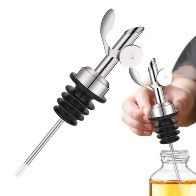 Dispensador de azeite de oliva de aço inoxidável 1/2* bicos garrafa tampa de poeira ponderada - Imagem 1 de 4