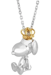 [Shinjuku Ginnokura] Limited Crown Snoopy 360° 3D 3D Necklace Pendant Figure 925 - Picture 1 of 9