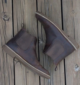 Clarks Bushacre Hill Chelsea Boots Herren Größe 10,5 Braun Leder Knöchel Chukka - Bild 1 von 11