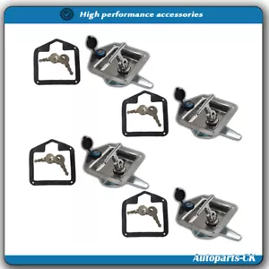 4× For Trailer Truck Paddle Tool Box Stainless Steel Folding T Handle Lock Latch - Foto 1 di 8