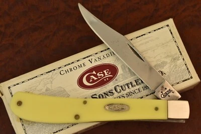 CUCHILLO TRAMPERO CASE XX EE. UU. AMARILLO LISO DELRIN SLIMLINE 31048 CV 2006 BONITO 23041 Foto 1 de 4