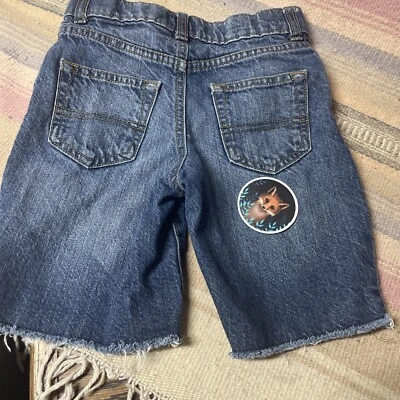 OSHKOSH B’Gosh Girls Jean Shorts Size 6 Destressed Adorable Knee Back to school - Image 1 of 4