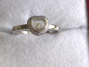 Chopard Miss Happy Diamond Heart Ring Model Number: 829008-1112 100% Authentic - Picture 1 of 15