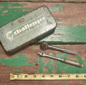 Vintage Challenger FINE TOOLS PROTO Green Tool Box & PENENS 1/4” Ratchet Breaker - Picture 1 of 6