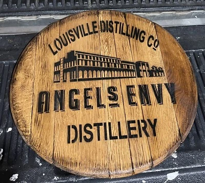 Angels Envy Distillery Bourbon Barrel Authentic Head 21” Dia. - Image 1 of 4