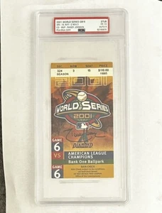 PSA/DNA Cert Randy Johnson Signed World Series Game 6 Ticket Stub - MVP - Picture 1 of 4