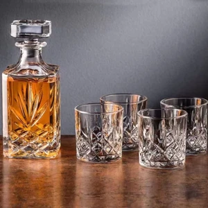 Whisky Dekanter Set mit Gläsern, 5-teilig - Premium Geschenkbox für Männer und Frauen - R - Bild 1 von 12